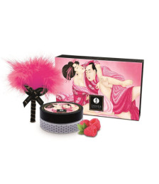 Mini Coffret poudre corporelle framboise et plumeau assorti - CC1101